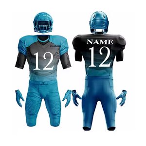 Uniforme de fútbol americano sublimado personalizado de alta calidad, la mejor calidad de fábrica con logotipo bordado cosido, conjuntos de pantalones de Jersey - Product Image 2