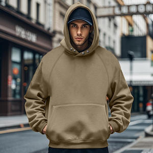 Sweat à capuche pour homme 100% coton épais épais éponge française de haute qualité Streetwear vierge surdimensionné logo personnalisé - Product Image 1