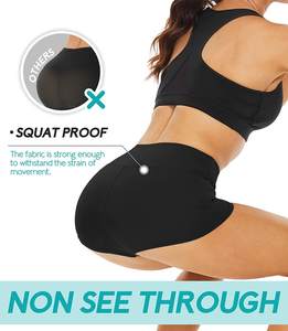 Pantalones cortos de poliéster personalizados para entrenamiento, Yoga, gimnasio, para mujer, de cintura alta, para correr, transpirable, venta al por mayor, 2025 - Product Image 3