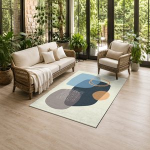 RUGS DEPOT LXDP-0397 Wholesale Grey Silver Bohemian Persian Digital Printed Machine Washable Chenille Area Rug Non <b>Slip</b> - Product Image 6