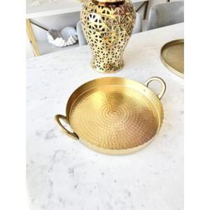 ถาดเสิร์ฟทองเหลืองลายศิลปะประณีต ลวดลายดั้งเดิม ทนทาน ปรับแต่งขนาด/สี/โลโก้ได้ ใช้งานได้หลากหลาย เหมาะสำหรับงานแต่งงาน - Product Image 5