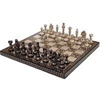 Jeu d'échecs en marbre à avance rapide jeu de pièces d'échecs marron blanc pour adulte ensemble d'échecs anti-rayures ensemble de fromages internationaux