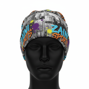 Gorro de lana para mujer, de poliéster tejido elástico de LICRA Premium, diseño estampado colorido, logotipo personalizado, gorro Jacquard de transferencia de calor - Product Image 6