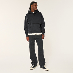 QUICK SHOW Streetwear Airbrush Designer Sudadera con capucha Patchwork Custom Logo Premium Boxy Mens Hoodies Custom - Product Image 5