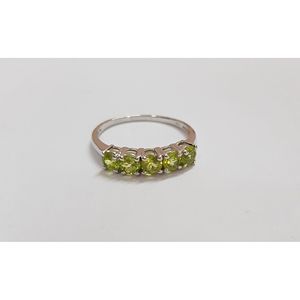 Shah Gems Women's Natural Peridot <b>Ring</b> in 925 Sterling <b>Silver</b> for Everyday Wear Cut Topaz Pink Sapphire with <b>Emerald</b> Cut Stone - Product Image 1