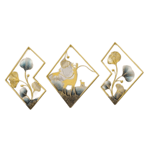 Sculpture murale en métal artisanal multicolore pour décoration de la maison salon dessin chambre à coucher - Product Image 1