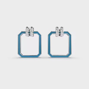 high Quality Diamond <b>Hoop</b> Earrings in Yellow <b>Gold</b> A Staple Accessory for Effortless Style Available at Best Price for supplier - Product Image 3