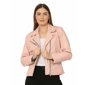 Vestes en cuir pour femmes au design unique, très vendues, respirantes, couleur unie, en toile, pour l'hiver, fabrication OEM - Product Image 6