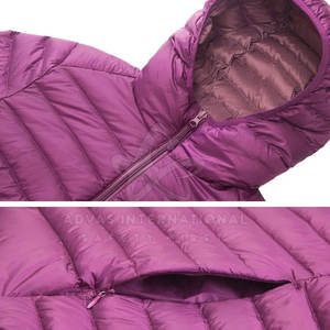 Chaqueta Acolchada Gruesa para Mujer, con Capucha y Cuello Alto, Forro de Nailon Transpirable, Diseño Tejido, Invierno, Alta Calidad - Product Image 4