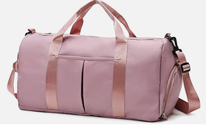 Bolsa de gimnasio de nailon para hombre con logotipo personalizado con compartimento para zapatos Bolsa deportiva personalizada hecha en nailon - Product Image 6