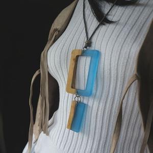 Collar con colgante de Metal, collar de cordón de cera, Gargantilla con corte de corazón, collar bordado de diseñador para mujer, joyería de fiesta para niñas - Product Image 3