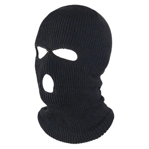 Cagoule en tricot rouge isolante thermique pour l'extérieur, hiver, unisexe, taille unique, motif uni, matière acrylique 2027 - Product Image 4
