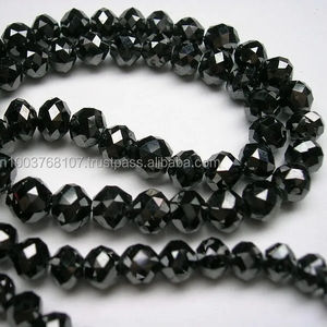 Boules de perles de diamants noirs Zed naturels coupe 2-5mm taille cordes de la meilleure qualité pour les bijoux - Product Image 3
