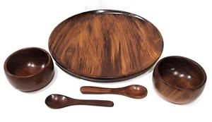 Juego de Vajilla de Madera de Alta Calidad con Acabado Liso, Vajilla de Madera Natural para Hoteles y Restaurantes Disponible a Buen Precio - Product Image 3