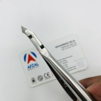 Ciseaux à cuticules en acier inoxydable personnalisables avec logo et marque, outils professionnels pour ongles, ciseaux durables pour éliminer les peaux mortes, neufs