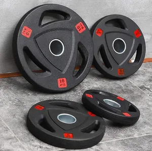 Kapsüllü halter levha üç delik o-bar ağırlıklı halter plakası el kavrama Wrap kauçuk levha kapsüllü üç delik volan - Product Image 1