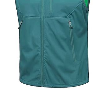 Gilet Softshell léger pour homme Veste sans manches imperméable avec col montant et logo sur le devant pour voyage, randonnée et course à pied - Product Image 3