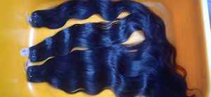 ผมต่อแบบเรมี่หยักศกสีดำขนาด32นิ้วผมมนุษย์ธรรมชาติ - Product Image 1