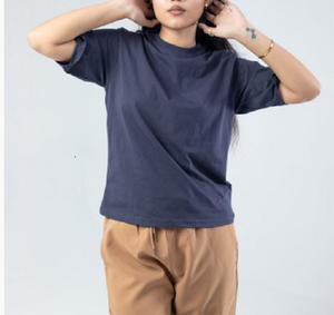 เสื้อยืดสตรีทผ้าฝ้ายโอเวอร์ไซส์สำหรับสตรีทไซส์สไตล์ลำลองออกแบบ100% เป็นมิตรต่อสิ่งแวดล้อม - Product Image 1