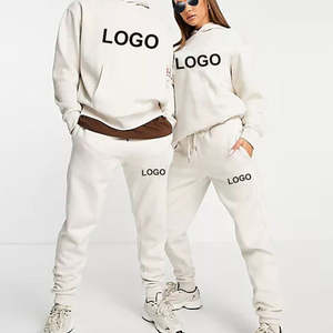 Custom logo Usa Mens 100% Cotton Blank <b>Plain</b> <b>Hoodies</b> Vendor Joggers and <b>Hoodies</b> Set Embroidery Unisex Men Stacked Sweatsuit - Product Image 6