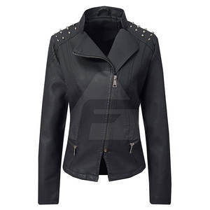 Chaquetas de cuero genuino para mujer, nuevo diseño elegante, chaqueta de cuero - Product Image 1