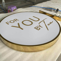 Panneaux électroniques pour boîtes à lumière LED publicitaires intérieures en acier inoxydable Erybaysign Customize