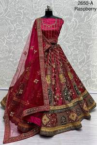 งานแต่งงานที่สวยงาม lehenga choli กับ dupatta คู่ - Product Image 3