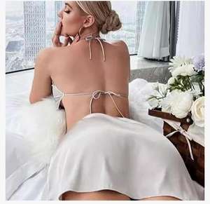 Camisón de Modal de encaje sexy para mujer por encima de la rodilla Babymoon ropa de dormir para la primera cita en verano - Product Image 3