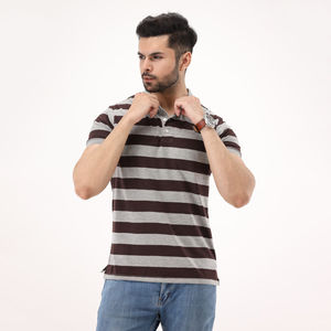 2025 camiseta Polo de algodón con estampado de logotipo personalizado para hombre, ropa informal de verano de alta calidad con manga corta, patrón de rayas sólidas - Product Image 6