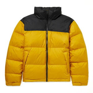 เสื้อโค้ทมีซับในสำหรับหน้าหนาว,เสื้อแจ็คเก็ตบุกับเบิ้ลขนเป็ดผ้าหนากำหนดได้เองสีดำเงาสำหรับผู้ชาย - Product Image 2