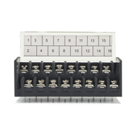 Bornier à double niveau en laiton à 2 pôles Connexion à vis 15A Max Ampli continu Produit de haute qualité