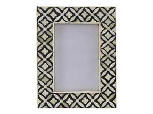 Bone Inlay and Resin Photo <b>Frame</b> with Mother of Pearl Inlays Adding Elegance to Your <b>Memories</b> - Product Image 3