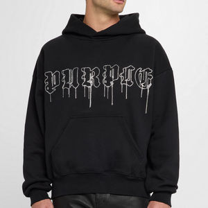 Sudaderas con capucha de diamantes de imitación para hombre, algodón de primera calidad, 100% algodón, último diseño para invierno - Product Image 4