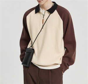 2025 Quarter Zip para hombre para POLO Shirt manga larga clásico Casual diseño holgado lienzo de moda bordado para primavera otoño - Product Image 1