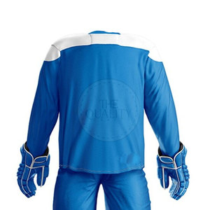 Conjuntos de uniformes de hockey sobre hielo para adultos de tacto suave, transpirable, 100% poliéster, ecológico, secado rápido, ropa deportiva personalizable - Product Image 6