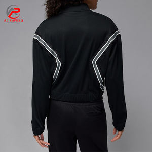 Casly Lamiit Trajes de salón de 2 piezas para mujer, conjunto de sudor con cremallera, pantalones de jogging de pierna ancha a rayas en contraste, chándal de viaje - Product Image 2