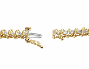 Elegante pulsera de eslabones de diamante cultivado en laboratorio de oro amarillo 10K elegante regalo de joyería de lujo helado - Product Image 3