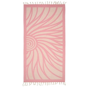 Perla Turkish Terry <b>Towel</b> Swirl Jacquard, <b>Pink</b>, 36x66 in - Product Image 3