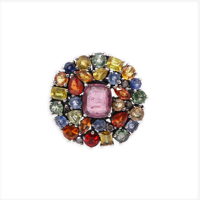 Bague en argent sterling 925 massif avec saphirs et rubis naturels, certifiée IGI, sertie à griffes, bijoux faits à la main pour la vente en gros