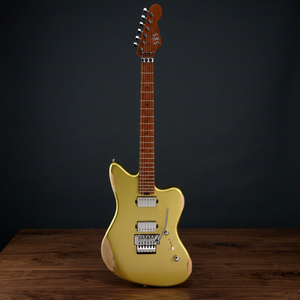 Guitarra Eléctrica Profesional SBS Serie VS200, Cuerpo de Aliso Sólido, Mástil de Arce Flameado Tostado, Puente Floyd Rose, Humbucker H-H - Product Image 1