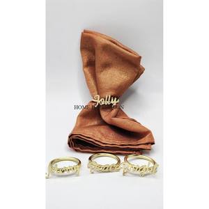 Porte-serviettes en métal plaqué or brillant personnalisable pour les cadeaux de mariage, décoration de table en métal en stock, design moderne et élégant - Product Image 4