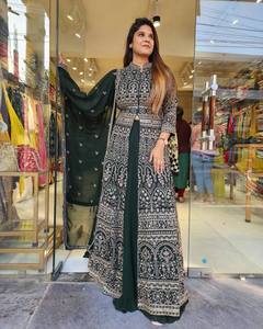 ใส่ออกกำลังกับ lehengas เย็บตะเข็บ Koti หนัก - Product Image 2