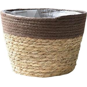 Vente chaude herbe de mer coton panier tissé stockage planteur panier pour la décoration intérieure multi-usages pour salon salle de bain blanchisserie - Product Image 6