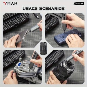 Vman công cụ peaktop 156 trong 1 chính xác Screwdriver Set Máy Tính Screwdriver kit, máy tính xách tay công cụ sửa chữa Kit - Product Image 5
