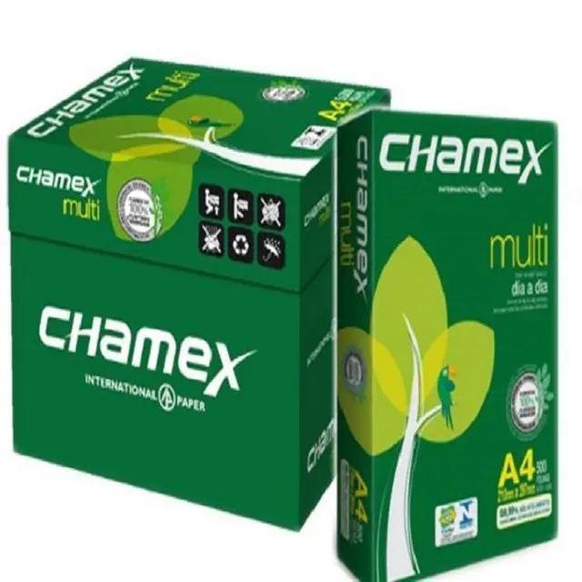 Papel A4 75G Eco Chamex Kopieerpapier 80gsm Resma De Papel Chamex Verpakking: 10 Reams A3/A4/Lettermaat/Wettelijke Maat Wit 2.5Kg, 70G.