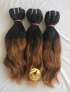 Nouveau Top meilleure qualité Ombre ondulé 14 "épais faisceaux de densité en gros brut cuticule alignée vierge vendeurs humains vison cheveux brésiliens - Product Image 5