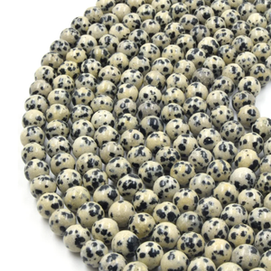 Collar de Cristal Natural, Cuentas de Jaspe Dálmata Lisas, Piedra Roja Pulida, Joyería, Hilo Suelto, Mayorista de Piedras Preciosas para Sanación - Product Image 5