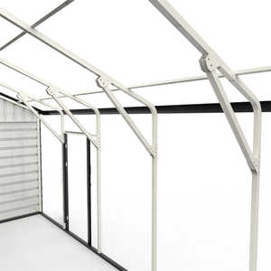 Garage double écologique de 23 'x 22', cadre en acier facile à assembler avec porte d'entrée latérale pour le rangement. - Product Image 2