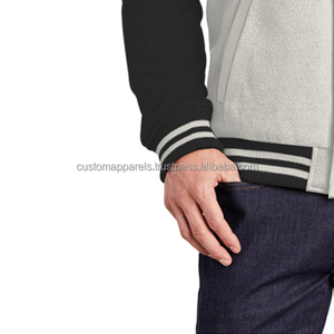 Veste de baseball vintage en coton brodé, col montant rétro, pour homme - Product Image 5