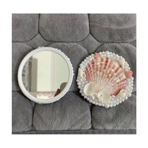 Espejo ovalado de estilo náutico con conchas de playa reales, elegante espejo de pared hecho a mano para baños, dormitorios, áreas de estar costeras - Product Image 5